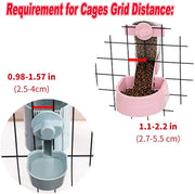 Automatic Pet Feeder Cage Hanging Bowl Water Bottle Food Container Dispenser For Puppy Cats Rabbit Birds Pet Feeding Product