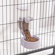 Automatic Pet Feeder Cage Hanging Bowl Water Bottle Food Container Dispenser For Puppy Cats Rabbit Birds Pet Feeding Product