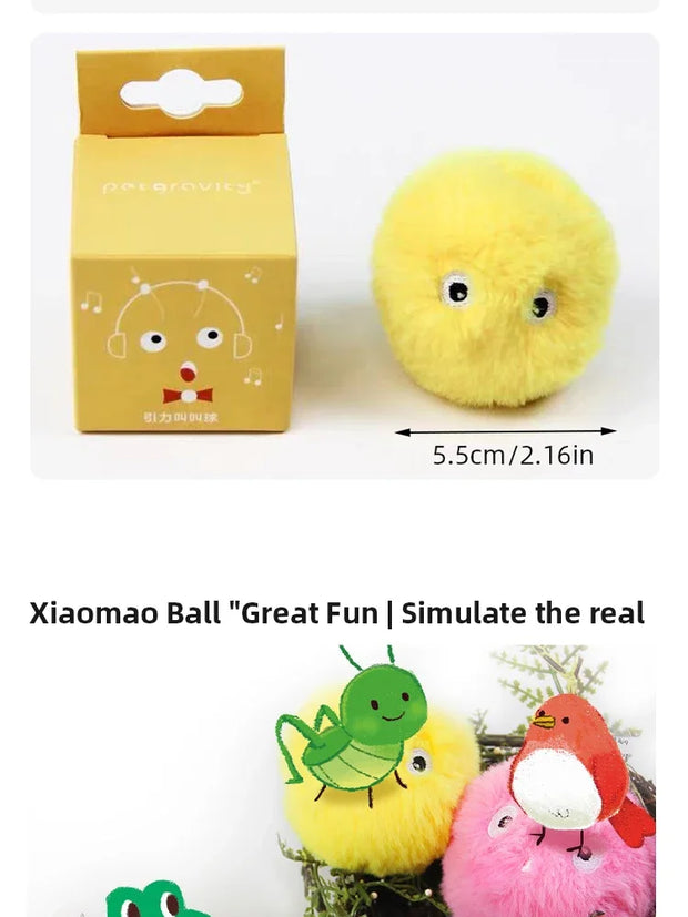 Wholesale Interactive Ball Smart Cat Toys Plush Electric Catnip Training Toy Kitten Touch Sounding Pet Product Squeak Toy Ball