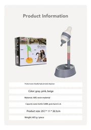 New Pet Height-adjustable Water Dispenser Dog Drinking Pot Cat Hanging Water Fountain Licking not Wet Mouth and Chin
