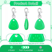 LED Pet Pendant Collar Waterproof Dog Collar Light for Outdoor Walking Safety Silicone LED Dog Collar