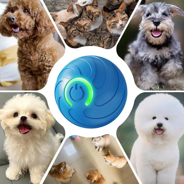 1PC Smart Dog Toy Ball Electronic Interactive Pet Toy Moving Ball USB Automatic Moving Bouncing For Puppy Kitten Birthday Gift