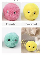 Wholesale Interactive Ball Smart Cat Toys Plush Electric Catnip Training Toy Kitten Touch Sounding Pet Product Squeak Toy Ball