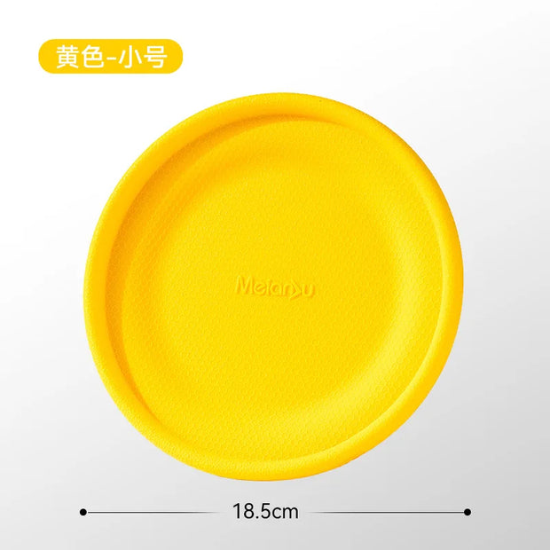 Dog Training Soft Frisbee Toy For Small Medium Large Breed Outdoor Play Tug Of War Interactive Fetch Flying Disc