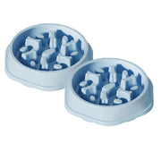 PP material dog and cat slow food bowl non-slip pet feeding bowl small dog large dog food bowl cat bowl anti-choking bowl