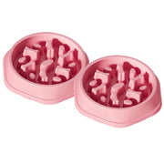 PP material dog and cat slow food bowl non-slip pet feeding bowl small dog large dog food bowl cat bowl anti-choking bowl
