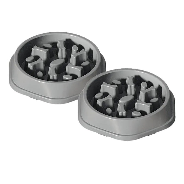 PP material dog and cat slow food bowl non-slip pet feeding bowl small dog large dog food bowl cat bowl anti-choking bowl