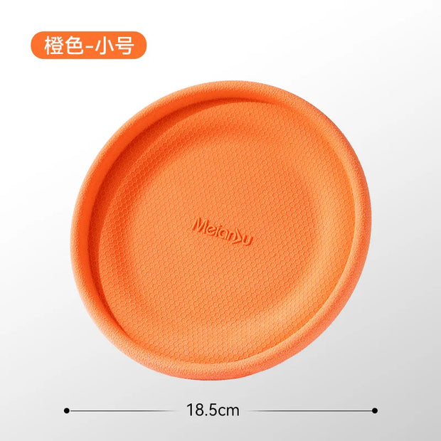 Dog Training Soft Frisbee Toy For Small Medium Large Breed Outdoor Play Tug Of War Interactive Fetch Flying Disc