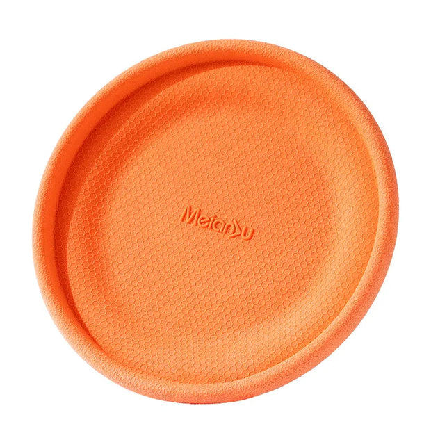 Dog Training Soft Frisbee Toy For Small Medium Large Breed Outdoor Play Tug Of War Interactive Fetch Flying Disc