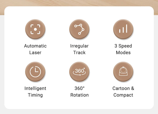 ROJECO Automatic Pet Toy Interactive Adjustable Electric Cat Laser Toy Indoor Smart Teasing Laser Cat Toy For Kitty Dog Supplies