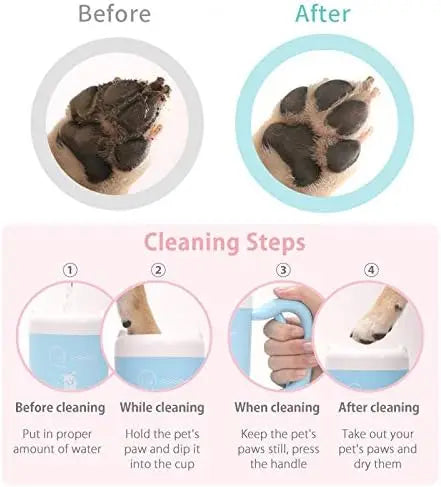 Portable Dog Foot Cleaner Cup Pet Paw Cleaner for Dogs Cats Grooming with Muddy Paws Comfortable Silicone Dog Feet Cleaner