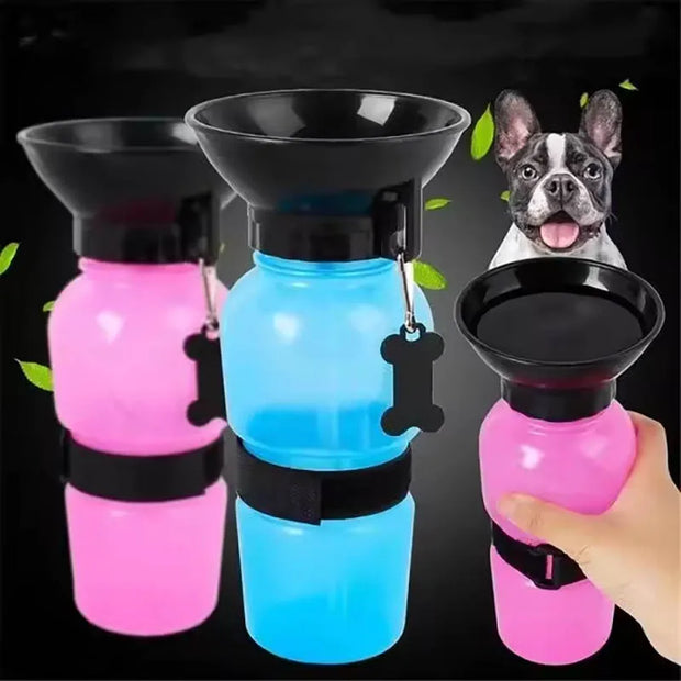 500ml Squeeze-Type Outdoor Portable Pet Dog Water Bottle Large Dog Travel Water Cup Drinking Bowl Suitable for Dogs and Cats