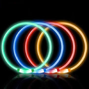 LED Dog Collar Light Up Dog Collars USB Rechargeable TPU Glow Safety Basic Dog Collars for Large Medium Small
