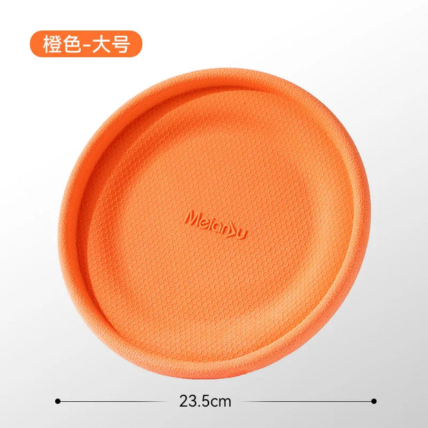 Dog Training Soft Frisbee Toy For Small Medium Large Breed Outdoor Play Tug Of War Interactive Fetch Flying Disc
