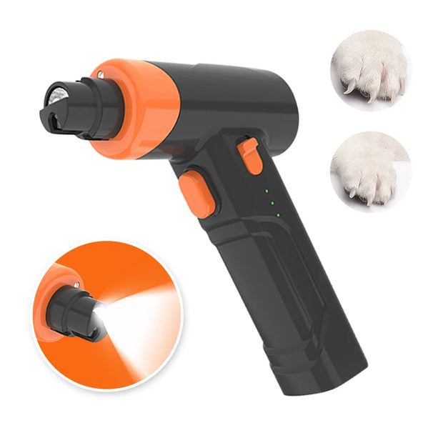Electric Pet Nail Grinder USB Rechargeable Dog Nail Clipper Painless Trimmer with Polisher Wheel for Small Large Pets Supplies