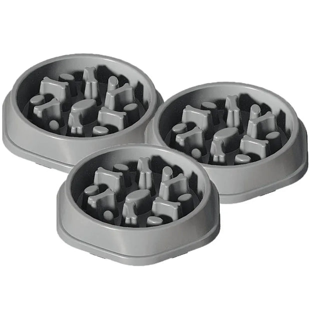 PP material dog and cat slow food bowl non-slip pet feeding bowl small dog large dog food bowl cat bowl anti-choking bowl