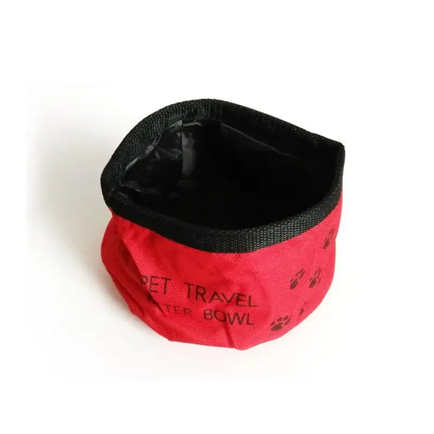 Dog Cat Puppy Food Water Bowl Dish Oxford Fabric Outdoor  Feeder Folding Collapsible Travel Pet