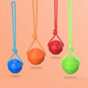 Dog Ball Toys Bouncy Rubber Ball Chew Toys Pet Dog Toy Ball with String Interactive Toys for Big Dog Puppy Games Toys