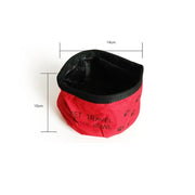 Dog Cat Puppy Food Water Bowl Dish Oxford Fabric Outdoor  Feeder Folding Collapsible Travel Pet