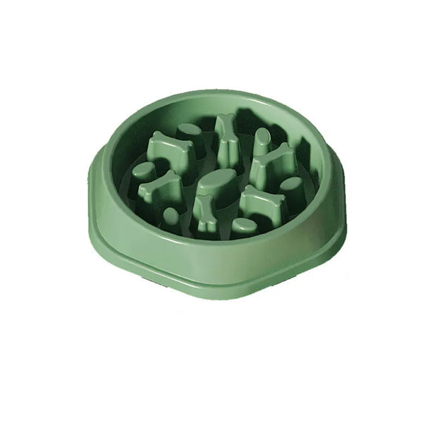 PP material dog and cat slow food bowl non-slip pet feeding bowl small dog large dog food bowl cat bowl anti-choking bowl