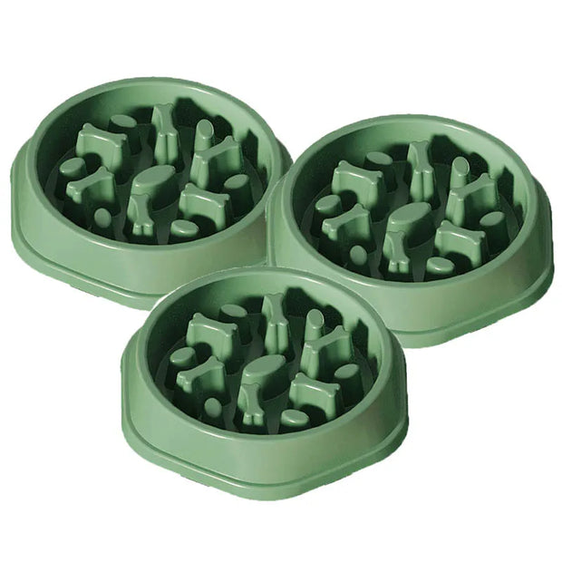 PP material dog and cat slow food bowl non-slip pet feeding bowl small dog large dog food bowl cat bowl anti-choking bowl