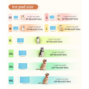 Washable Dog Cooling Mat Ice Silk Pet Self Cooling Pad Blanket for Indoor & Outdoor Car Seats Materials Safe, Easy Carry
