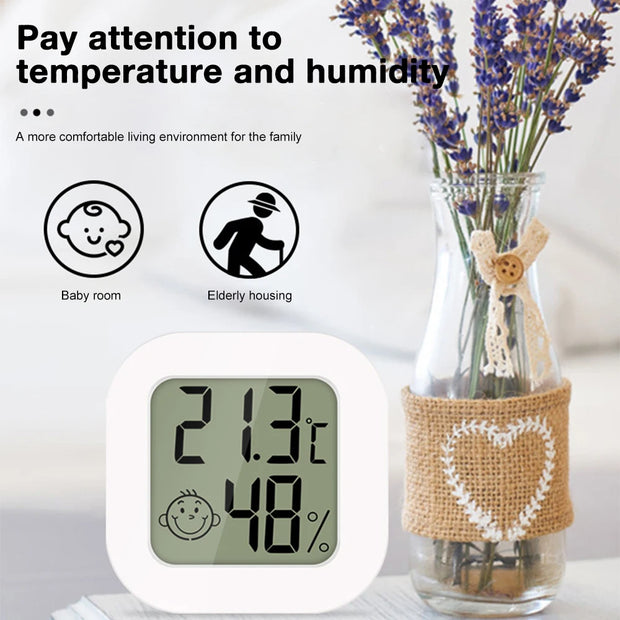 Electronic Digital Thermometer Hygrometer Indoor Room Temperature Humidity Meter Sensor Gauge For Home Use