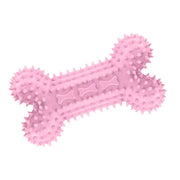 Dog Chew Toys for Cleaning Teeth Pink Soft Rubber Bone Funny Ball Interactive Donut Treat Set for Small Medium Dogs Pet Gifts