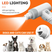 Electric Pet Nail Grinder USB Rechargeable Dog Nail Clipper Painless Trimmer with Polisher Wheel for Small Large Pets Supplies