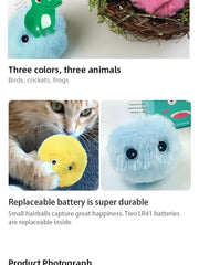 Wholesale Interactive Ball Smart Cat Toys Plush Electric Catnip Training Toy Kitten Touch Sounding Pet Product Squeak Toy Ball