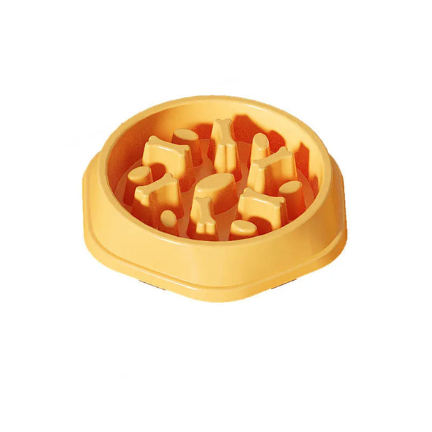 PP material dog and cat slow food bowl non-slip pet feeding bowl small dog large dog food bowl cat bowl anti-choking bowl