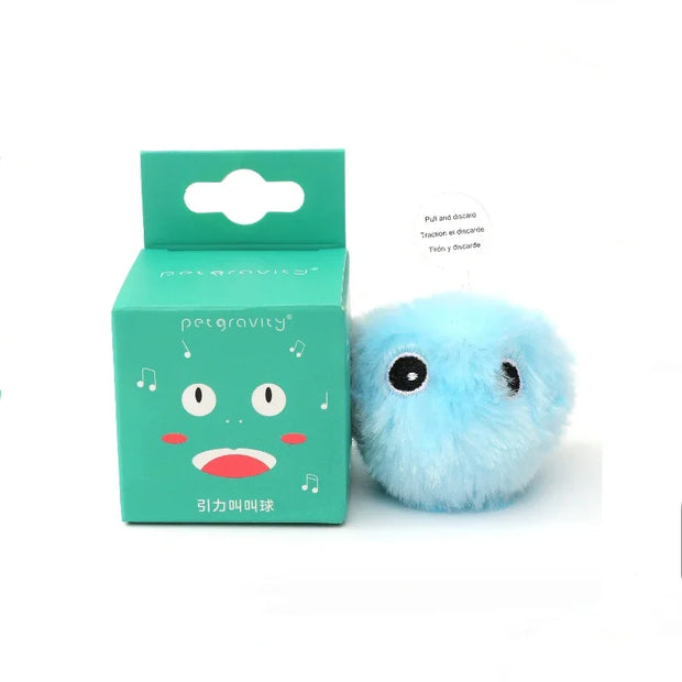Wholesale Interactive Ball Smart Cat Toys Plush Electric Catnip Training Toy Kitten Touch Sounding Pet Product Squeak Toy Ball