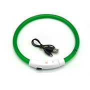 LED Dog Collar Light Up Dog Collars USB Rechargeable TPU Glow Safety Basic Dog Collars for Large Medium Small