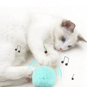 Wholesale Interactive Ball Smart Cat Toys Plush Electric Catnip Training Toy Kitten Touch Sounding Pet Product Squeak Toy Ball