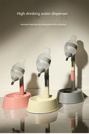 New Pet Height-adjustable Water Dispenser Dog Drinking Pot Cat Hanging Water Fountain Licking not Wet Mouth and Chin