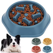 PP material dog and cat slow food bowl non-slip pet feeding bowl small dog large dog food bowl cat bowl anti-choking bowl