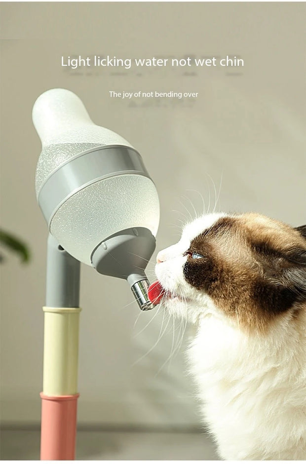 New Pet Height-adjustable Water Dispenser Dog Drinking Pot Cat Hanging Water Fountain Licking not Wet Mouth and Chin