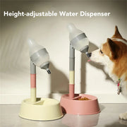 New Pet Height-adjustable Water Dispenser Dog Drinking Pot Cat Hanging Water Fountain Licking not Wet Mouth and Chin