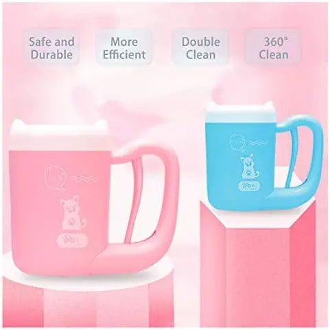 Portable Dog Foot Cleaner Cup Pet Paw Cleaner for Dogs Cats Grooming with Muddy Paws Comfortable Silicone Dog Feet Cleaner